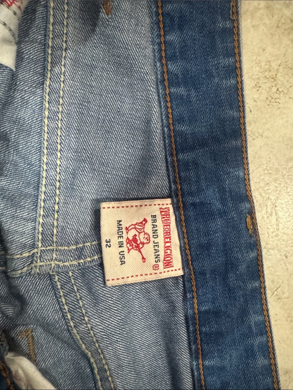 True Religion Ricky Jeans Men’s 32 Light Wash Made in USA Denim